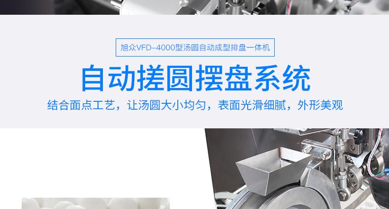 VFD-4000型汤圆自动成型排盘一体机产品描述