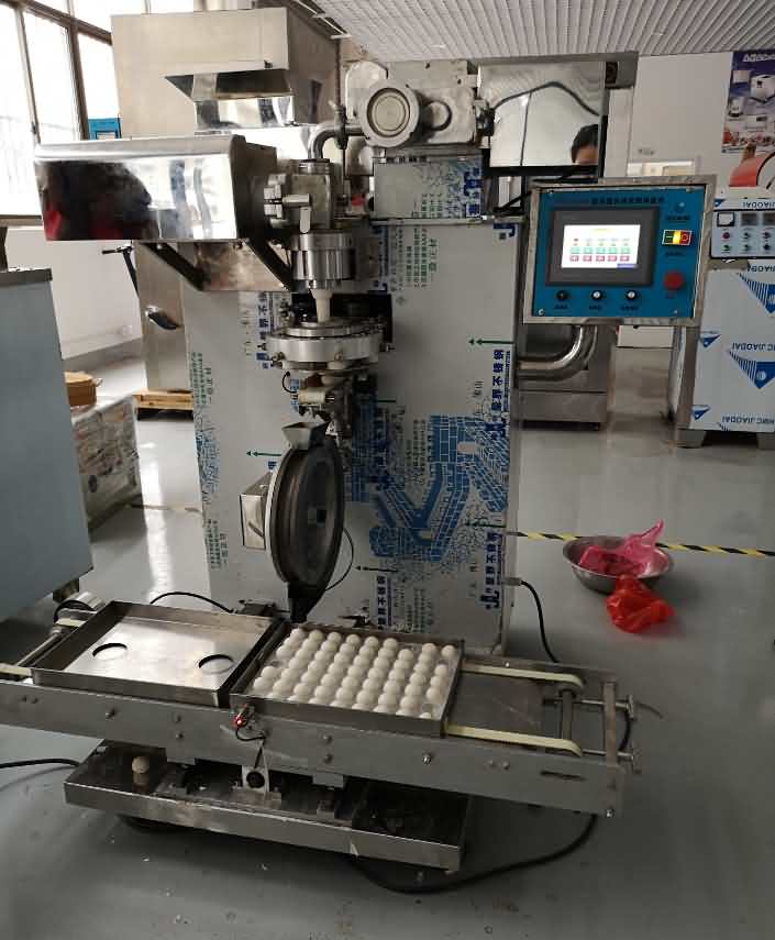 汤圆机现场试机直观效果